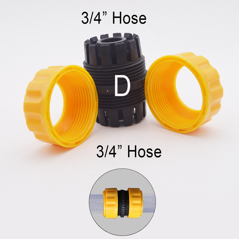 Gartenzubehör Outdoor 3/4 Auto Gartenschlauch Adapter Schnellkupplung Reparatur Schlauchverbinder Wasserhahn Anschluss Rohrverschraubungen 1/2