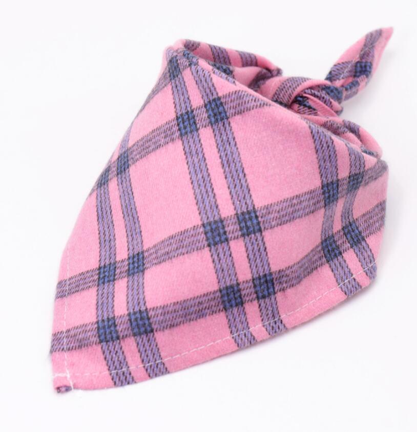 Hundebandanas, Großer Haustierschal für Hunde aus Baumwolle Plaid Waschbar, Fliege Halsband Katze Hundeschal
