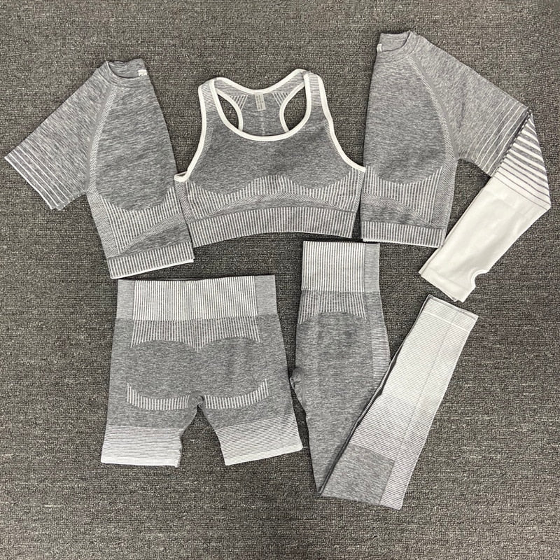 2/3/5 stücke Nahtlose Damen Sportbekleidung & Yoga-Set