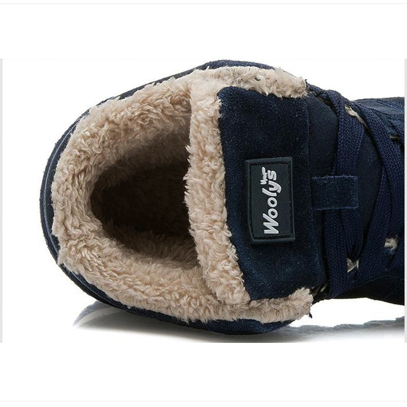 Damen Stiefel Plus Größe 35-47, Paar warme Winter Turnschuhe