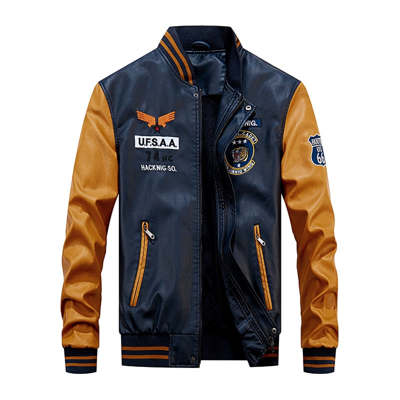 Herren Bomberjacke, Männer Leder- und Baseballjacken / Biker