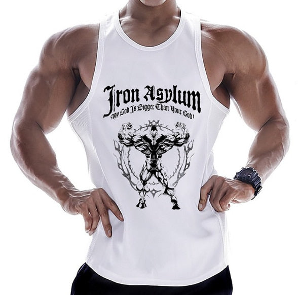 Neue Fitnessstudios Kleidung aus Baumwolle, Bodybuilding ärmelloses Unterhemd