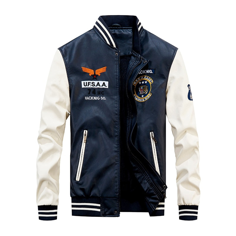 Herren Bomberjacke, Männer Leder- und Baseballjacken / Biker