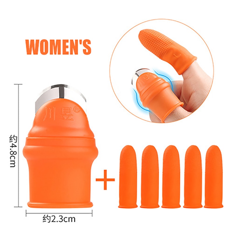 1 Set Silikon Fingerschutz mit Klinge für Obst, Gemüse, Daumenmesser Fingerschutz Küchenhelfer