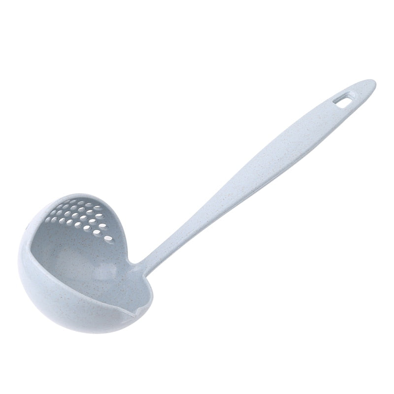 2 in 1 Langgriff Suppenlöffel, Küchenschaufel, Kunststoff Schöpfkelle