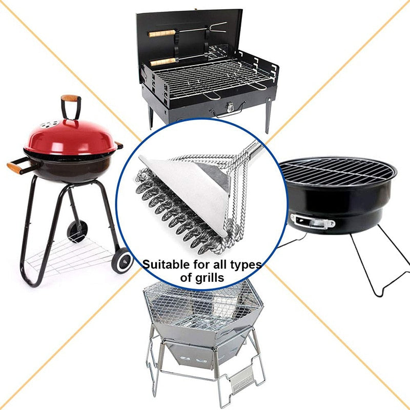 Grillbürste und -schaber, BBQ-Reiniger, idealer Grillzubehör-Bürsten