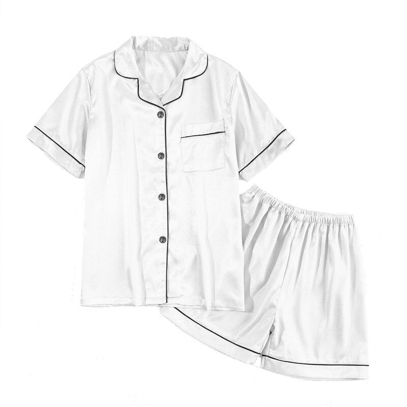 FallSweet Seide Satin Pyjamas Set für Frauen