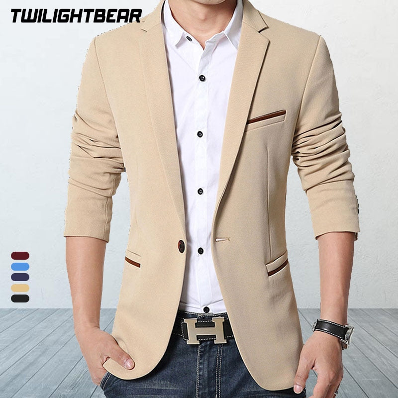 Marke Mens Casual Blazer Herbst / Frühling Mode, Dünne Klage Jacke für Männer, M ~ 5XL