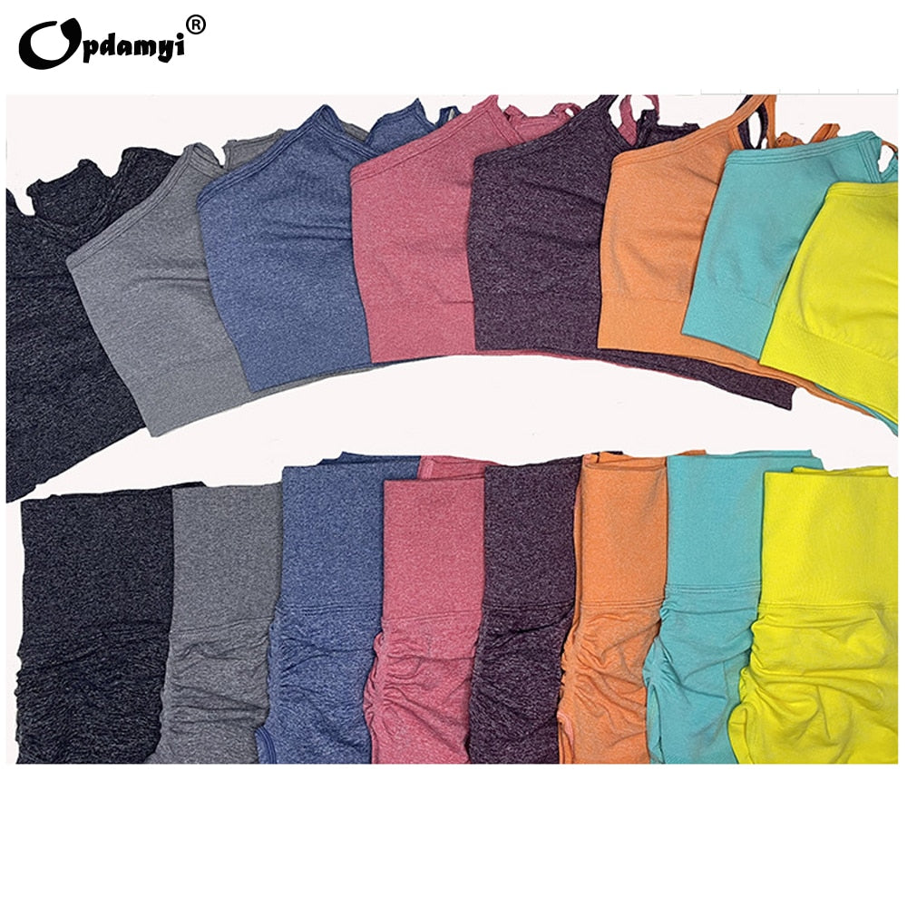 Frauen Nahtlose Yoga Set Sport-BH, Hohe Taille Leggings Fitness Sets