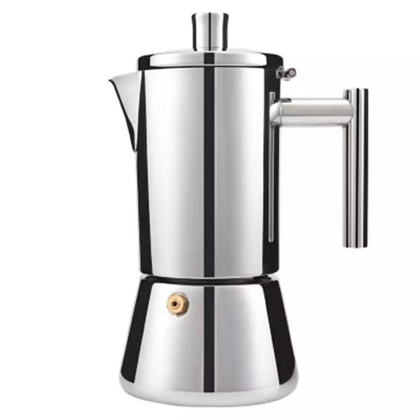300/500ML 304 Edelstahl Geysir Kaffeemaschine Induktionskocher Espresso Kaffeekanne, Moka Pot Italienische Kaffeemaschine