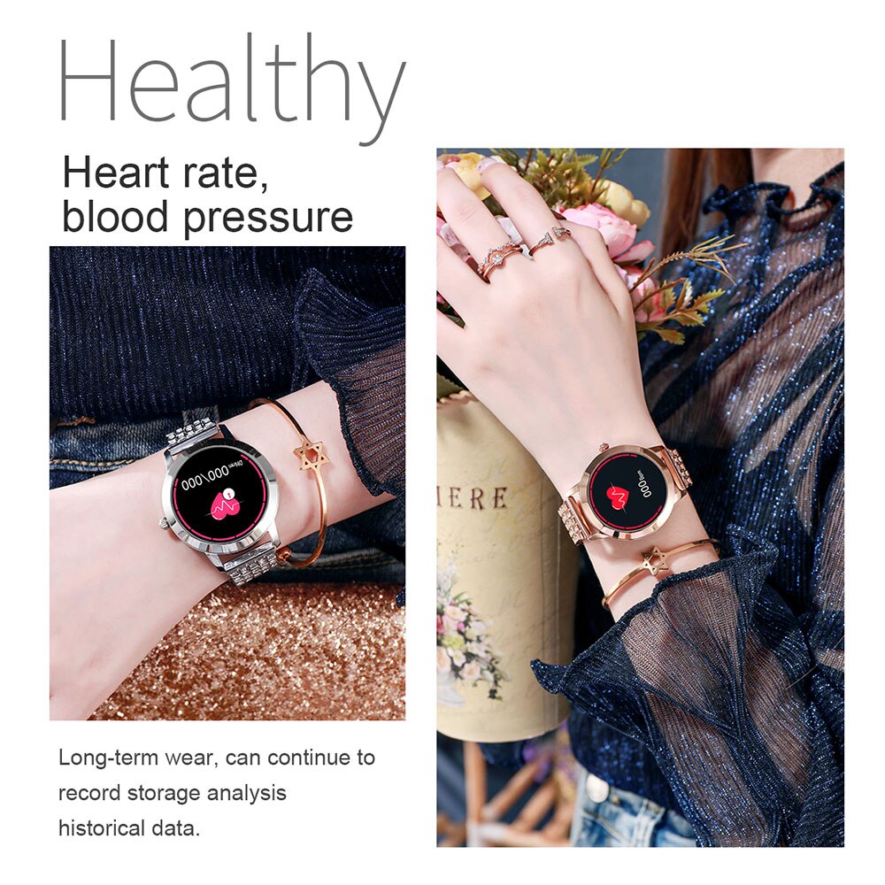 Fitness Smart Watch für Frauen, IP68 Wasserdichte Luxus Sportuhr, Verbindung mit Xiaomi Android IOS