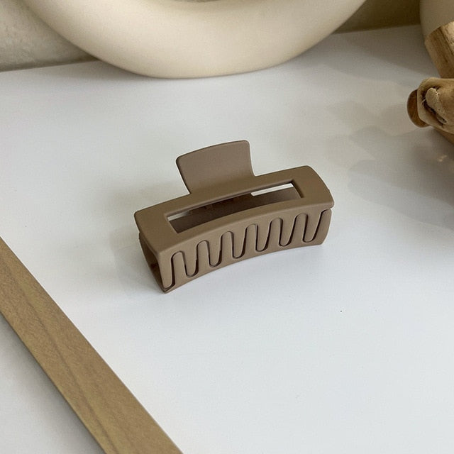1pcs Koreanisch Kaffee Schwarz Großes Haar Krallen, Acryl Haarnadeln Barrette, Krabbe Haarspangen für Frauen & Mädchen
