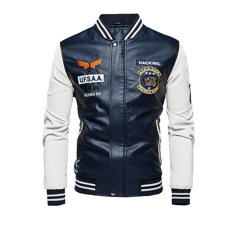 Herren Bomberjacke, Männer Leder- und Baseballjacken / Biker