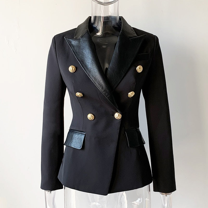 Harley Fashion Frühling / Herbst Damen Schlankblazer, Leder Qualität Europäischen Design