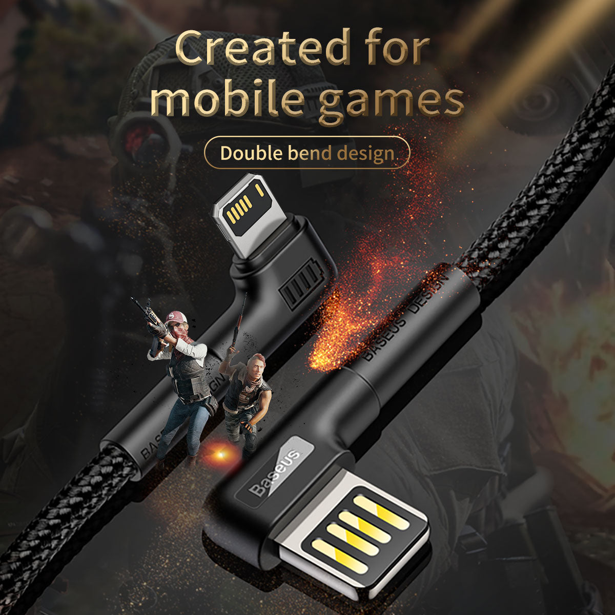 Baseus USB Kabel / Schnelles Ladegerät für iphone 14 13 12 11 pro max 2.4A