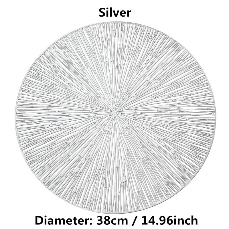 PVC-Tischset für Esstisch, 4/6/8PCS für Esstisch, hohle Unterlage