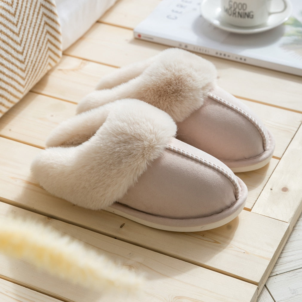 Damen Pantoffel Hausschuhe Warm plush