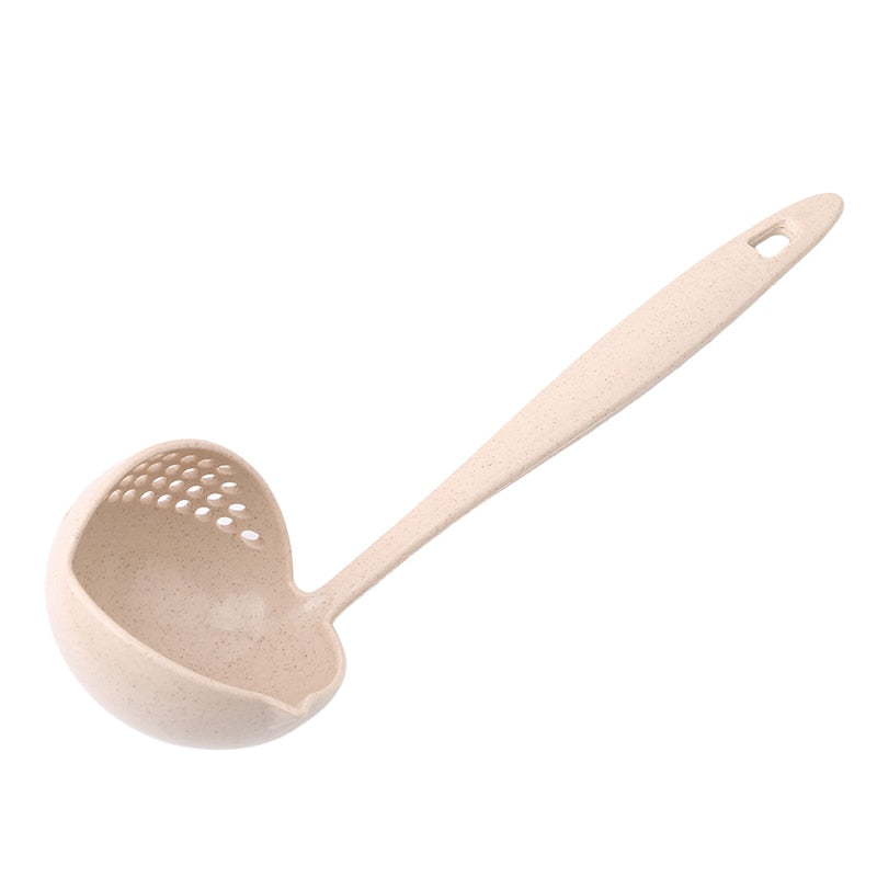 2 in 1 Langgriff Suppenlöffel, Küchenschaufel, Kunststoff Schöpfkelle