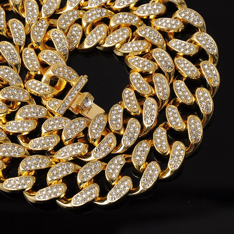 18 Karat Echt Vergoldette Halskette/Platin überzogen, Weißgold Halsband Halskette Armband