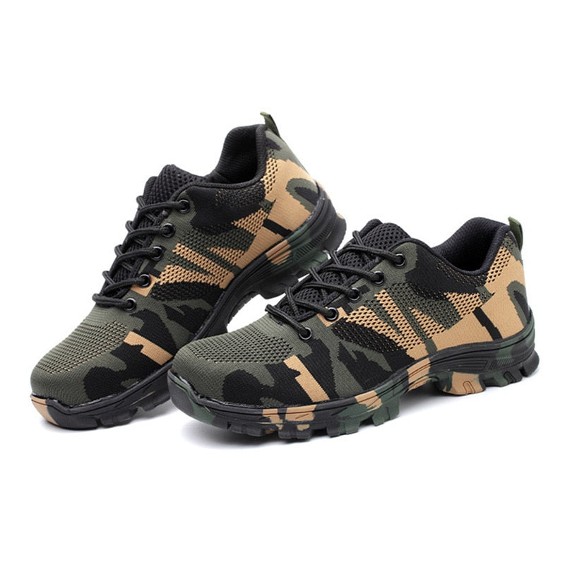 Anti-Smashing Pannensichere Sicherheitsschuhe, Herren & Damen Steel Toe Air Work Sneakers