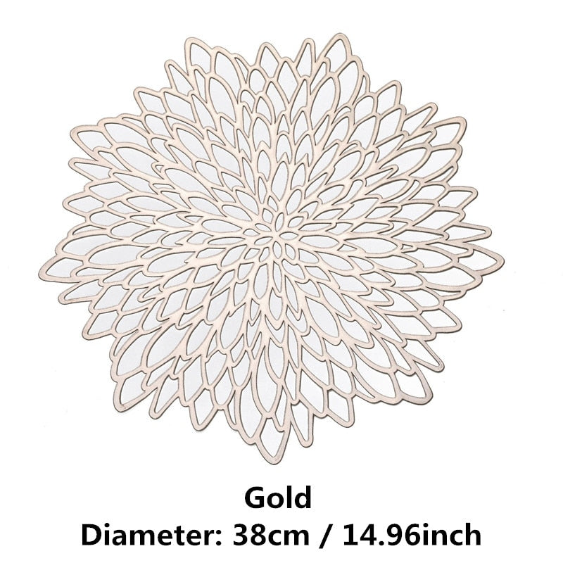 PVC-Tischset für Esstisch, 4/6/8PCS für Esstisch, hohle Unterlage