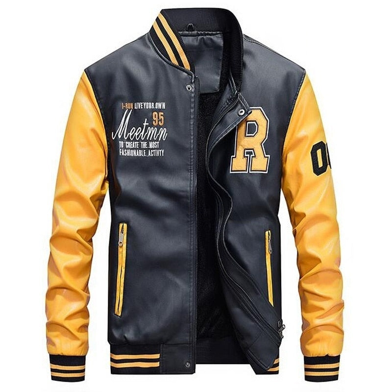 Herren Bomberjacke, Männer Leder- und Baseballjacken / Biker
