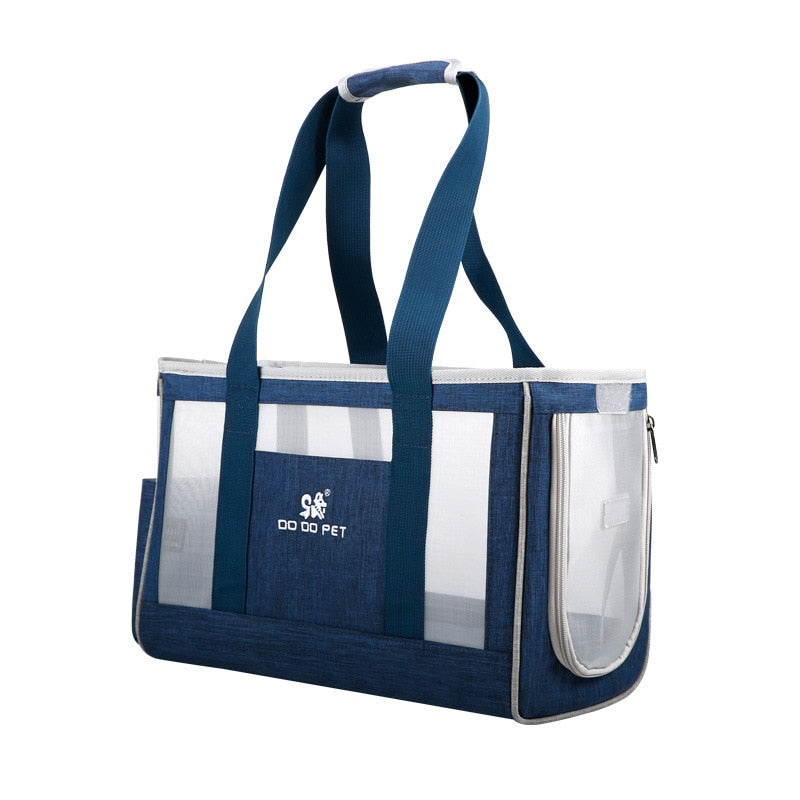Atmungsaktive Katze/Hundehandtasche, Leichte umhängetaschen, Haustier tragbare vier Seiten Tasche