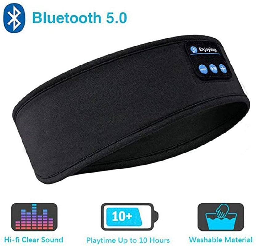 Bluetooth-Schlafkopfhörer, Sport-Stirnband, kabellosen Musik-Kopfhörer, Augenmaske für Seitenschläfer
