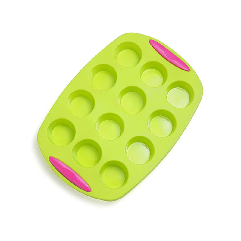 Silikon-Backformen, Kuchenform, Backformen, runde Cupcake-Pfanne, Mini-Muffinblech