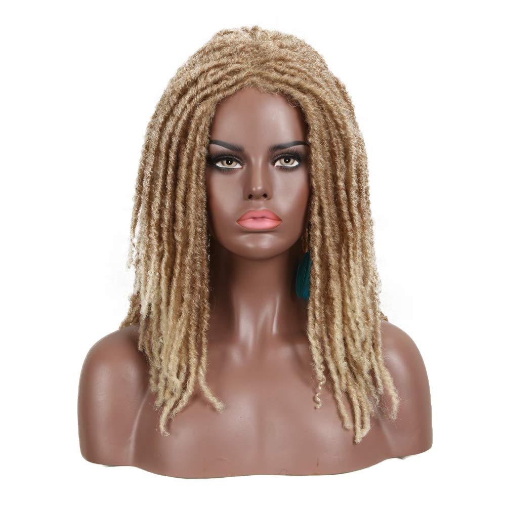Bella Synthetische Perücke für schwarze Frauen 22quot; Gehäkelte Perücke Zöpfe, Twist Jumbo Dread Faux Locs lange Afro-Perücke Dreadlock-Haar-Flechtperücke