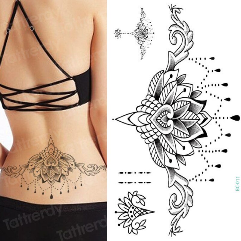 temporäre mode Tattoos-Schmuck, Körperaufkleber für Ägypten arabisch indische Sexy Tattoos-Muster