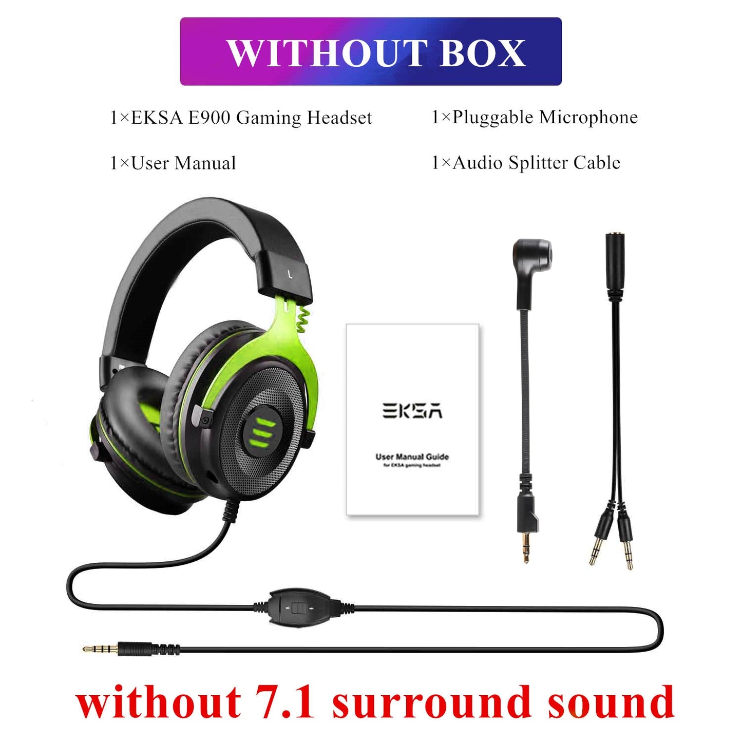 EKSA E900 Pro / E900 Headset Gamer Wired PC USB 3.5mm XBOX/ PS4 Kopfhörer mit Mikrofon 7.1 Surround Sound für Computer und Laptop
