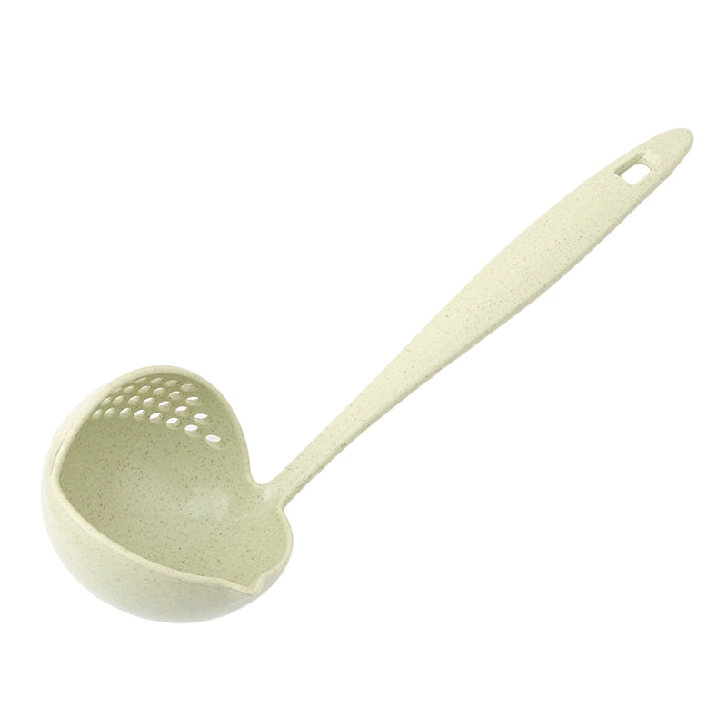 2 in 1 Langgriff Suppenlöffel, Küchenschaufel, Kunststoff Schöpfkelle