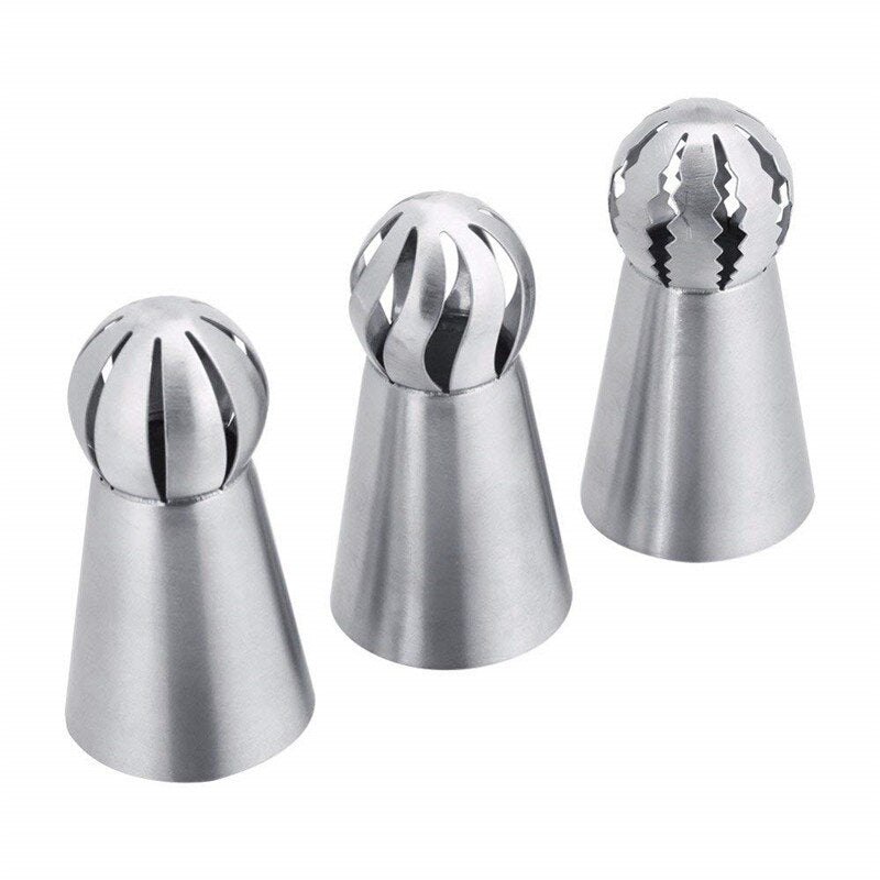 4 Silikon-Küchenzubehör, Zuckerguss, Spritzbeutel, Creme, Gebäckbeutel + 3 Edelstahl-Düsen-Set