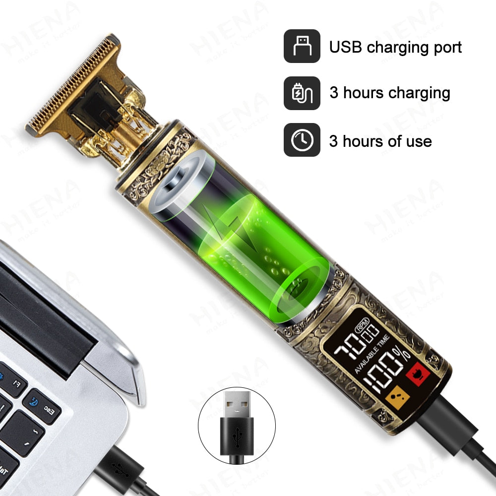 Wiederaufladbare USB Elektrische Haarschneidemaschine mit Trimmer für Männer