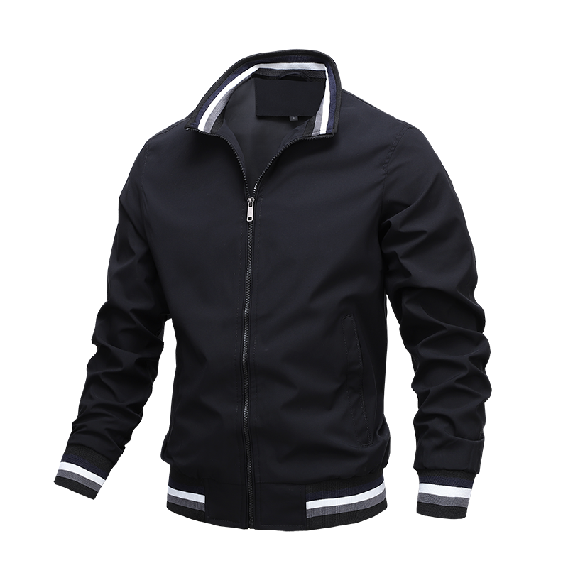 Männerjacke Frühling Herbst, Atmungsaktiv und lässig mit Reißverschluss