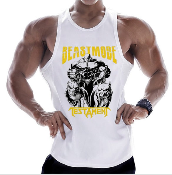 Neue Fitnessstudios Kleidung aus Baumwolle, Bodybuilding ärmelloses Unterhemd