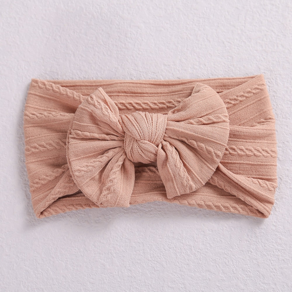 1Pcs Neugeborenes Baby Stirnband für Mädchen, elastisch Baby Schleifen, weiches Nylon Kinder Kopfbedeckung, Haarschmuck 32 Farben