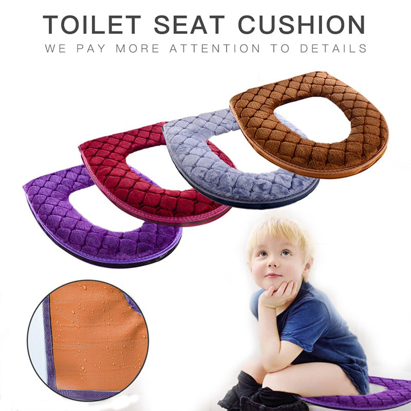 Weiche & warme Toilettensitzabdeckung, Toilettenkissen, WC Deckelbezug für die Klobrille