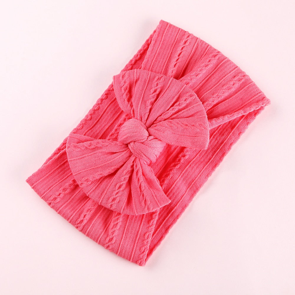 1Pcs Neugeborenes Baby Stirnband für Mädchen, elastisch Baby Schleifen, weiches Nylon Kinder Kopfbedeckung, Haarschmuck 32 Farben