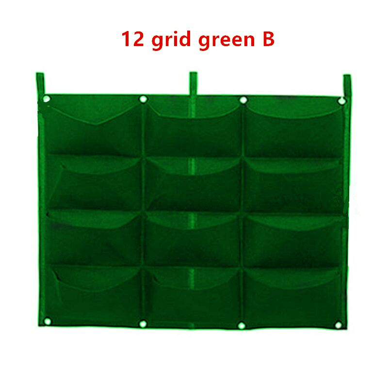 6/7/12 Taschen, Wandbehang, Pflanzgefäß, grün, Pflanzbeutel, Pflanzgefäß, vertikaler Garten, Gemüse, lebende Gartentasche, Sämling, wachsender Beutel, Topf