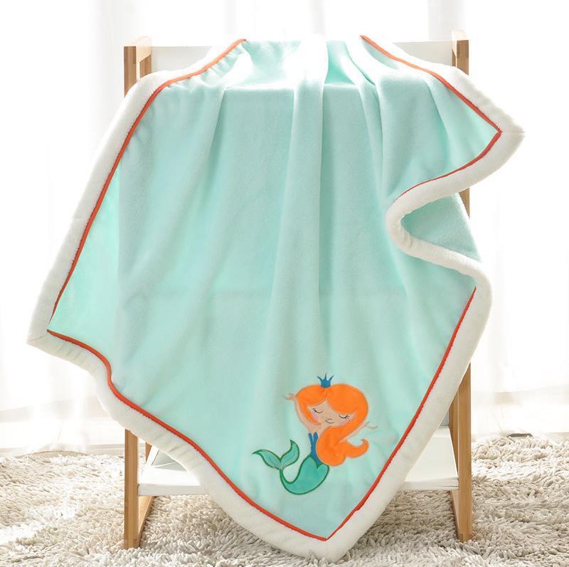 Babydecken Neugeborenes Doppelstöckige Warme Flanelldecke