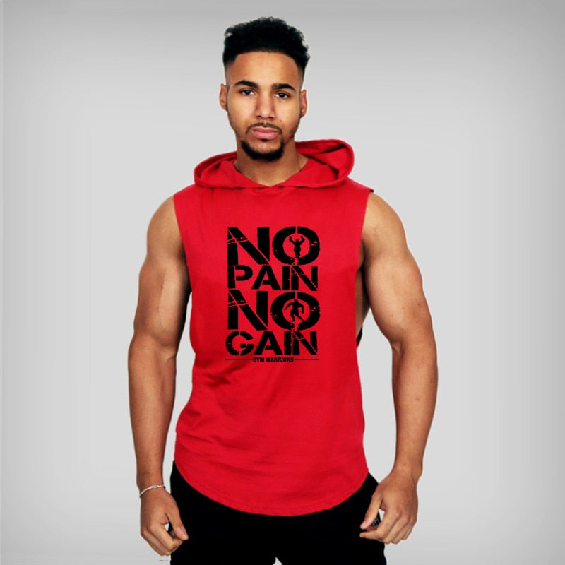 Herren Baumwolle Bodybuilding Fitness Sweatshirt mit Kapuze