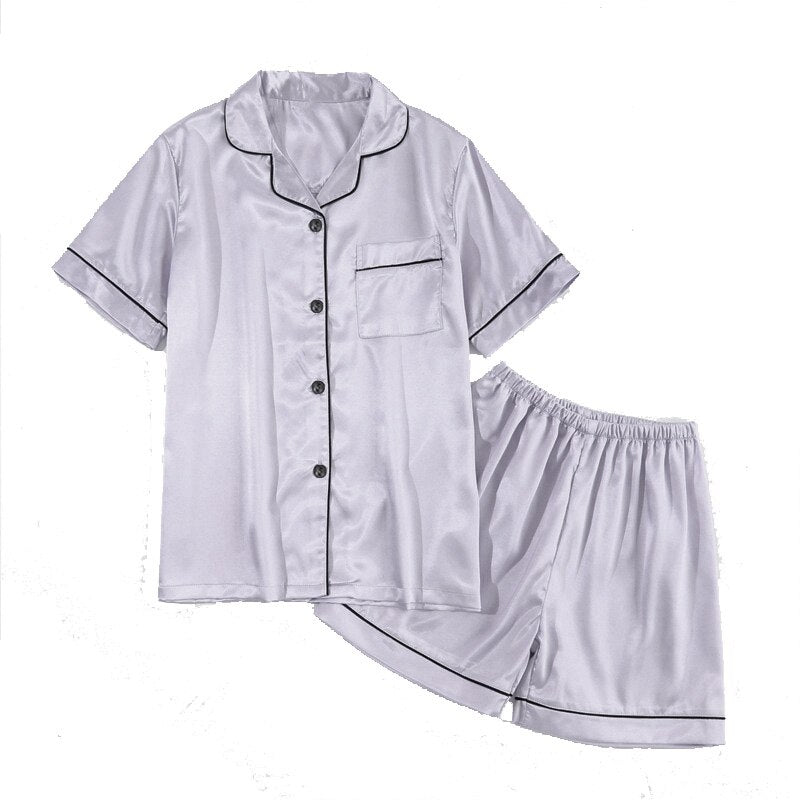 FallSweet Seide Satin Pyjamas Set für Frauen