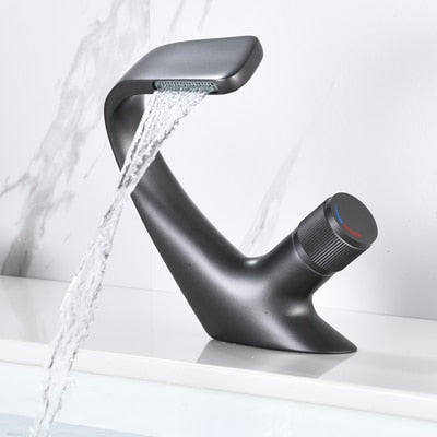 Messing Chrom Waschbecken Wasserhahn für Badezimmer, Einzigen Griff Einloch Kran
