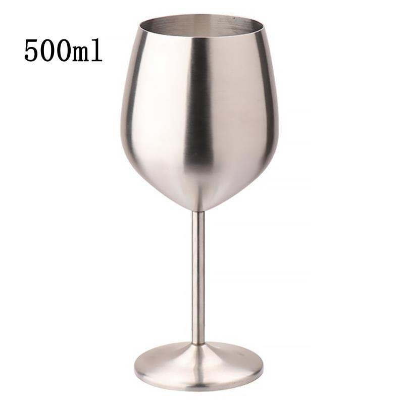 500ml Edelstahl Kelch Champagnerschale, Weinglas Cocktailglas Kreatives Metall
