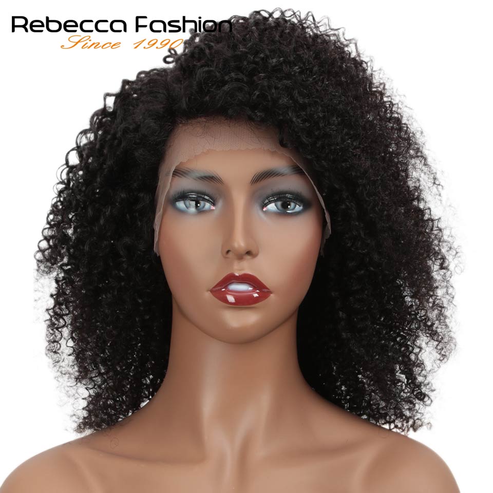 Rebecca Lace Front Short Bob Perücken Afro Kinky Curly Echthaarperücken, brasilianischen Human Lace Perücke