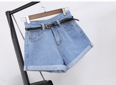 Solide Frauen Kleidung Denim Shorts Harajuku, Dünne Kurze Hosen für den Sommer