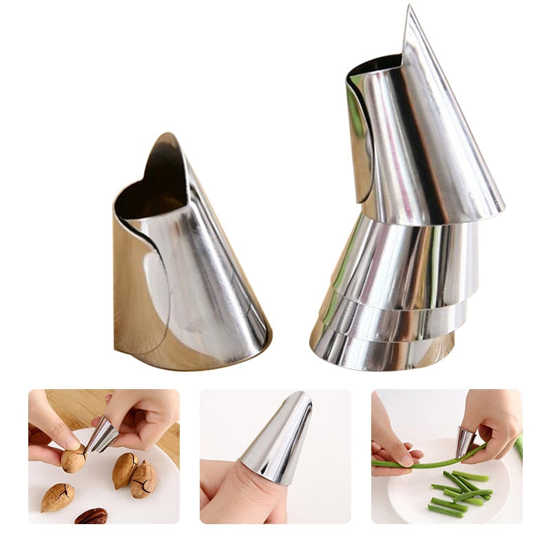 1 Set Silikon Fingerschutz mit Klinge für Obst, Gemüse, Daumenmesser Fingerschutz Küchenhelfer