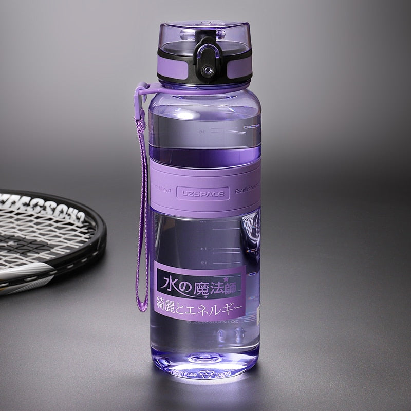 500/1000 ml Sport-Wasserflaschen BPA-freier tragbarer auslaufsicherer Shaker für kalte Säfte im Freien, transparente Kunststoff-Trinkgefäße